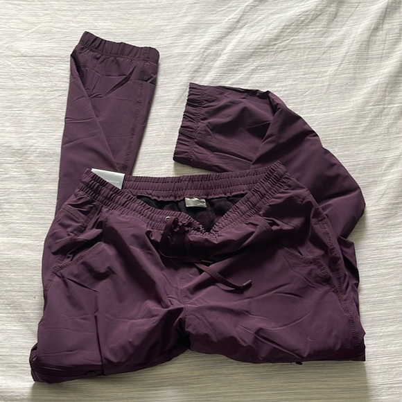 NWT Eddie Bauer Fleece Pant relaxed fit plaid lined detail Stretch fabric size 6 - Picture 2 of 10